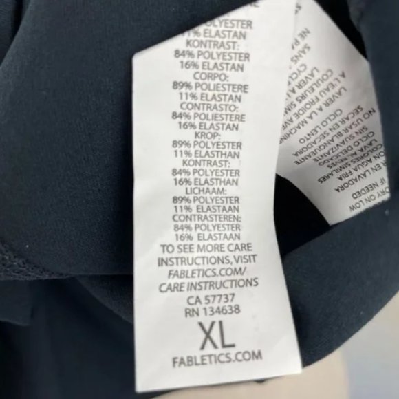 NWT Fabletics Leon Tank Ultra Soft Racerback Performance Top Black SZ XL NWT! - Picture 11 of 16